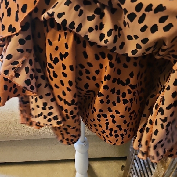 Leopard Print Ruffle Skirt - Picture 4 of 5